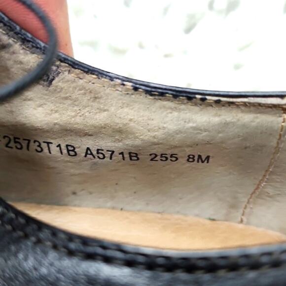 JOHN VARVATOS BLACK LEATHER WINGTIP OXFORDS CUSTOM DYED JET BLACK GENTLEMENS 8 main image 10